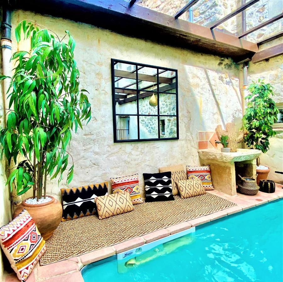 Gite De Groupe 9Ch Ou 3 Gites Independants De 3Ch - Patio Et Piscine Interieure Chauffee Toute L'Annee Vallon-Pont-dʼArc Exteriör bild